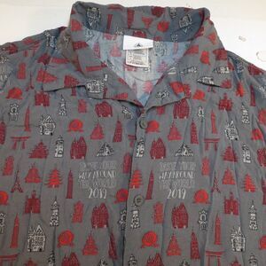 DISNEY DISNEYLAND 2019 EPCOT INTERNATIONAL FOOD & WINE FESTIVAL HAWAIIAN SHIRT L